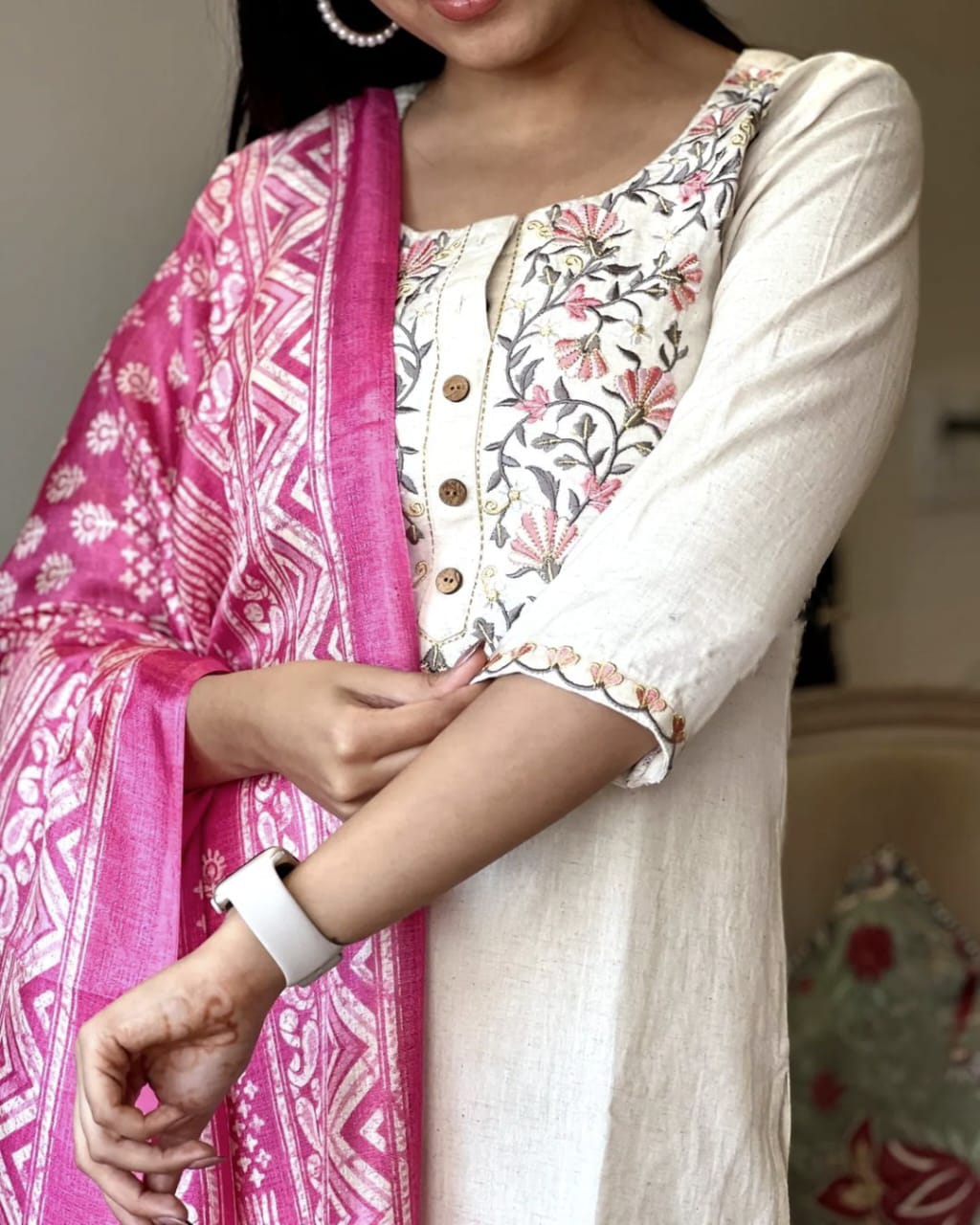 Women's Embroidered Kurta Set with Dupatta